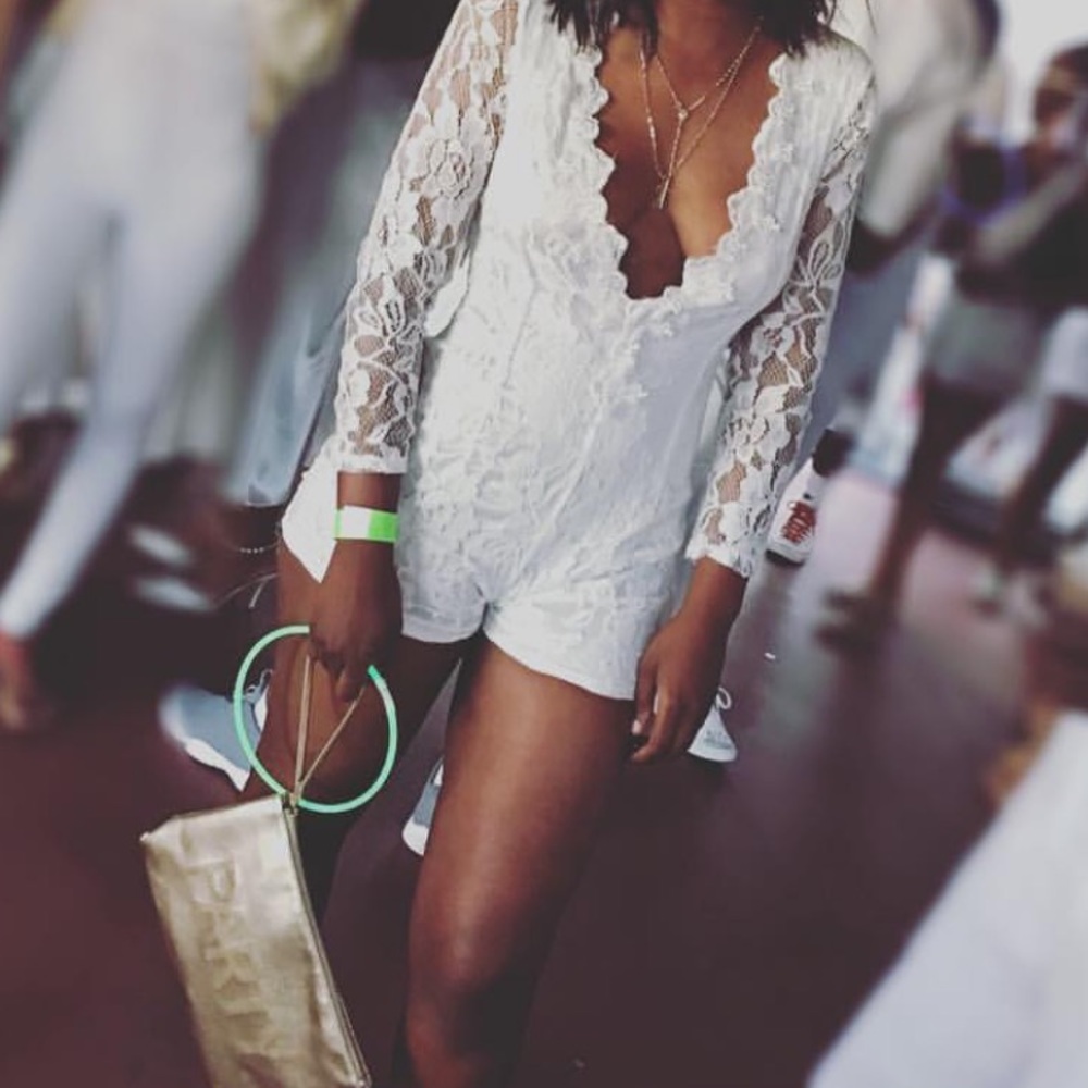 White Lace Romper